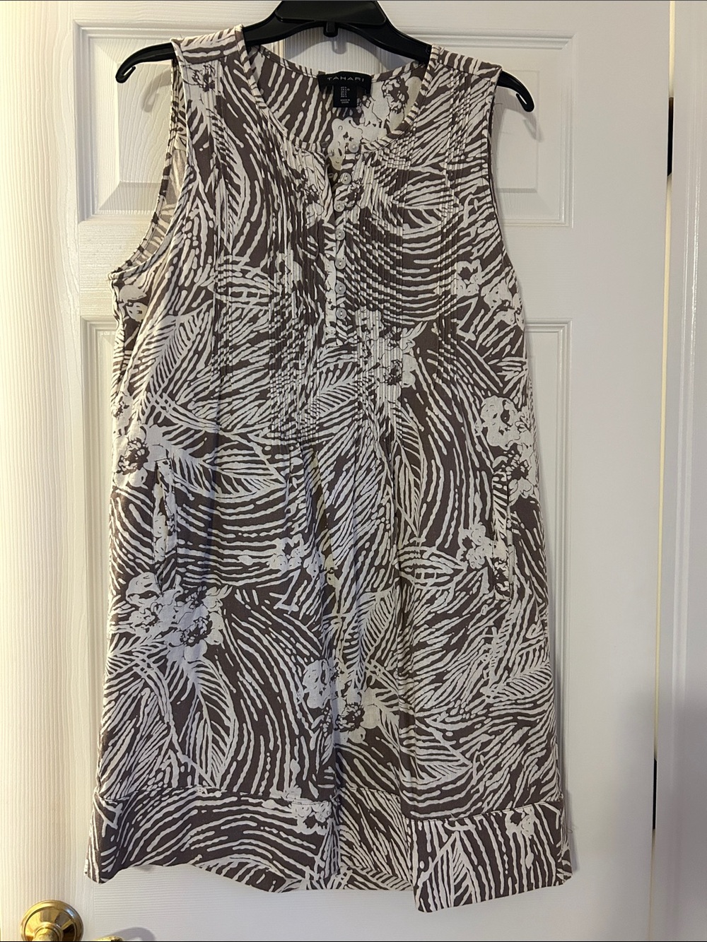 Tahari linen dress-Sz L